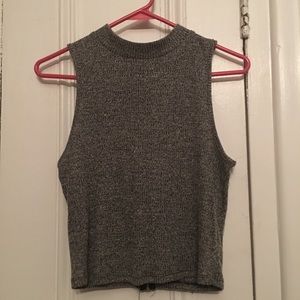 Grey crop tank